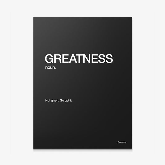 Greatness Definition canvas wall art