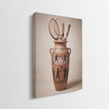 Greek Tennis Vase canvas gallery-wrapped side edge