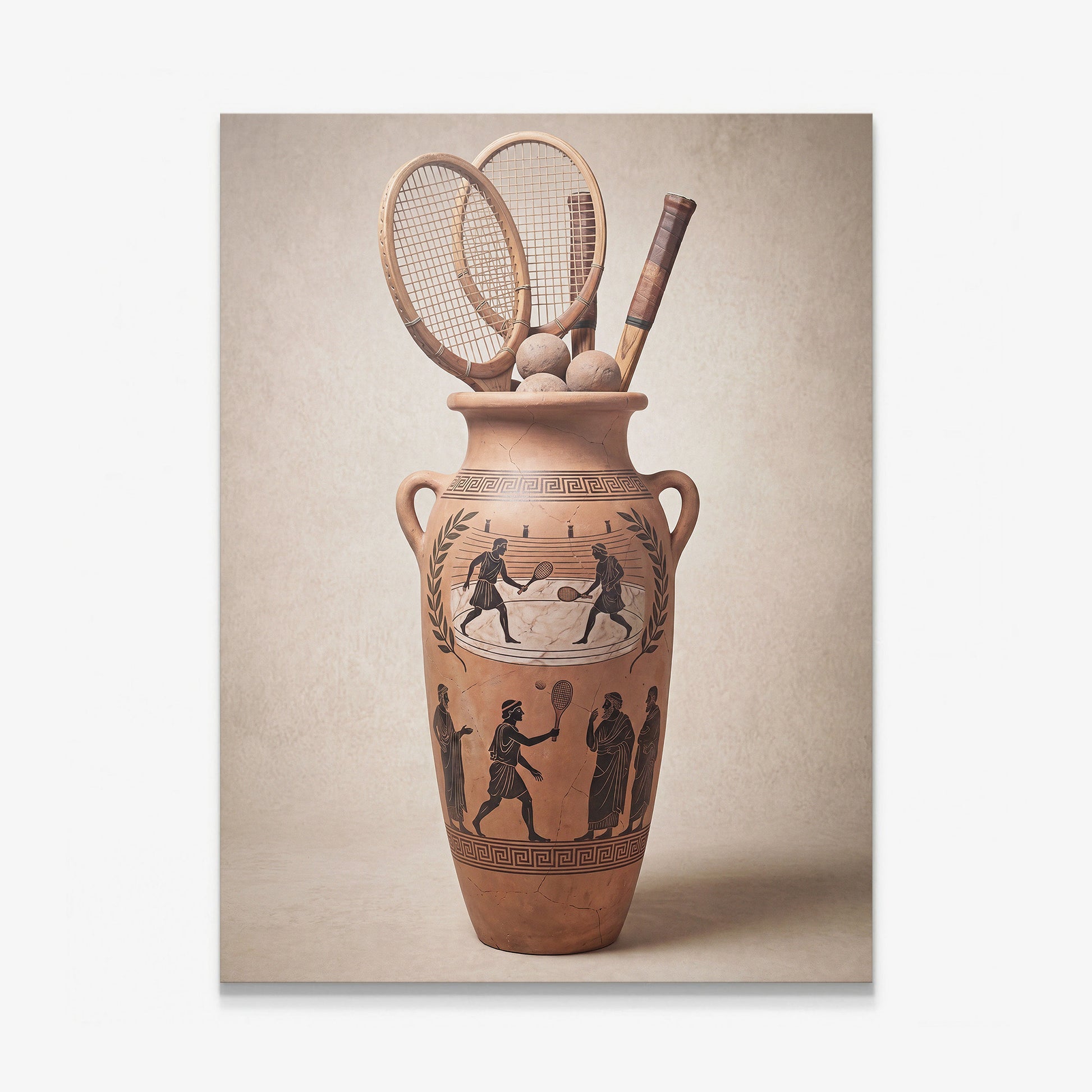 Greek Tennis Vase wall art canvas print