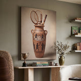 Greek Tennis Vase canvas at an angle on a wall