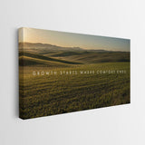 Growth Starts Where Comfort Ends canvas wall art