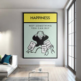 Happiness canvas wall art