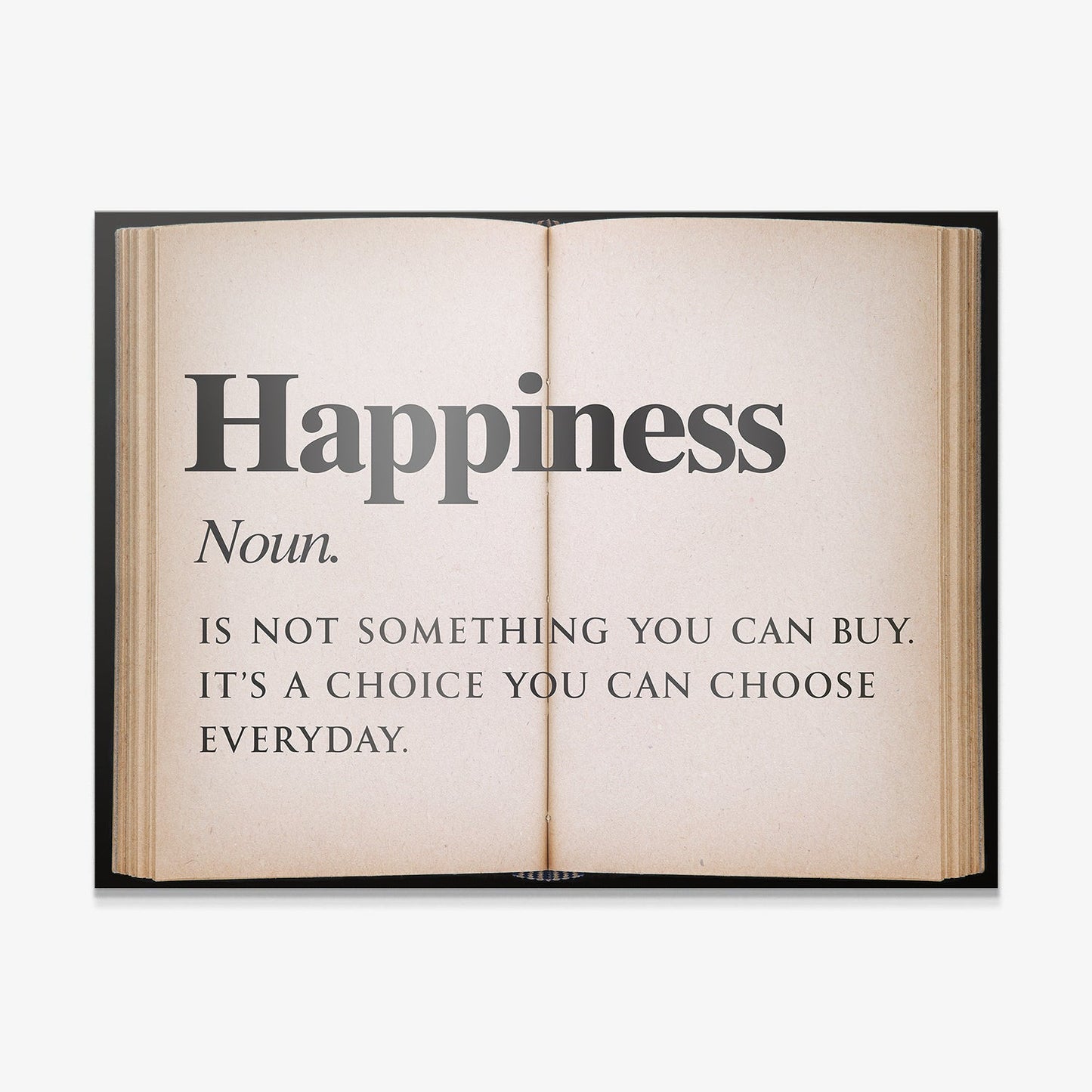 Happiness - Open Book canvas art