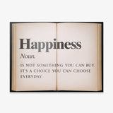 Happiness Open Book canvas wall art
