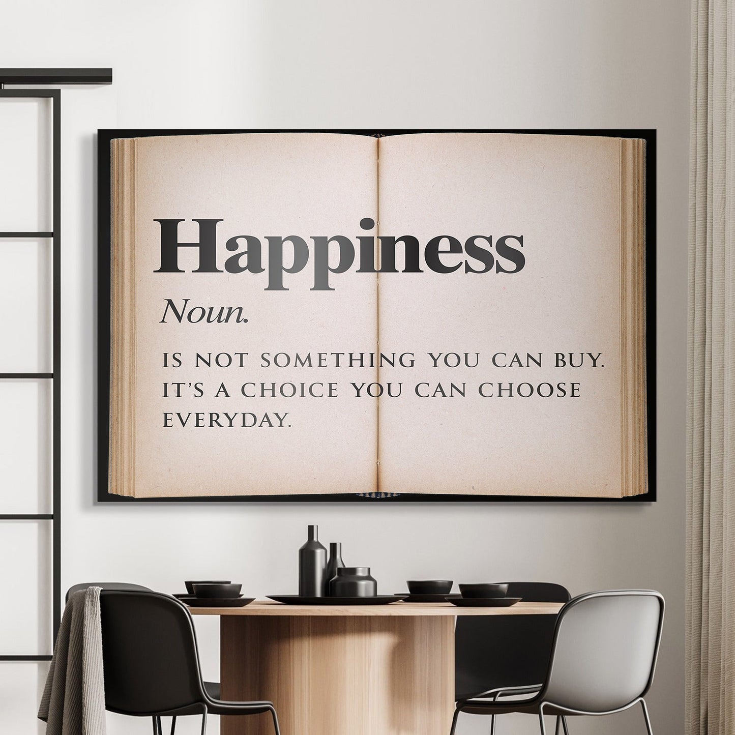 Happiness - Open Book canvas art