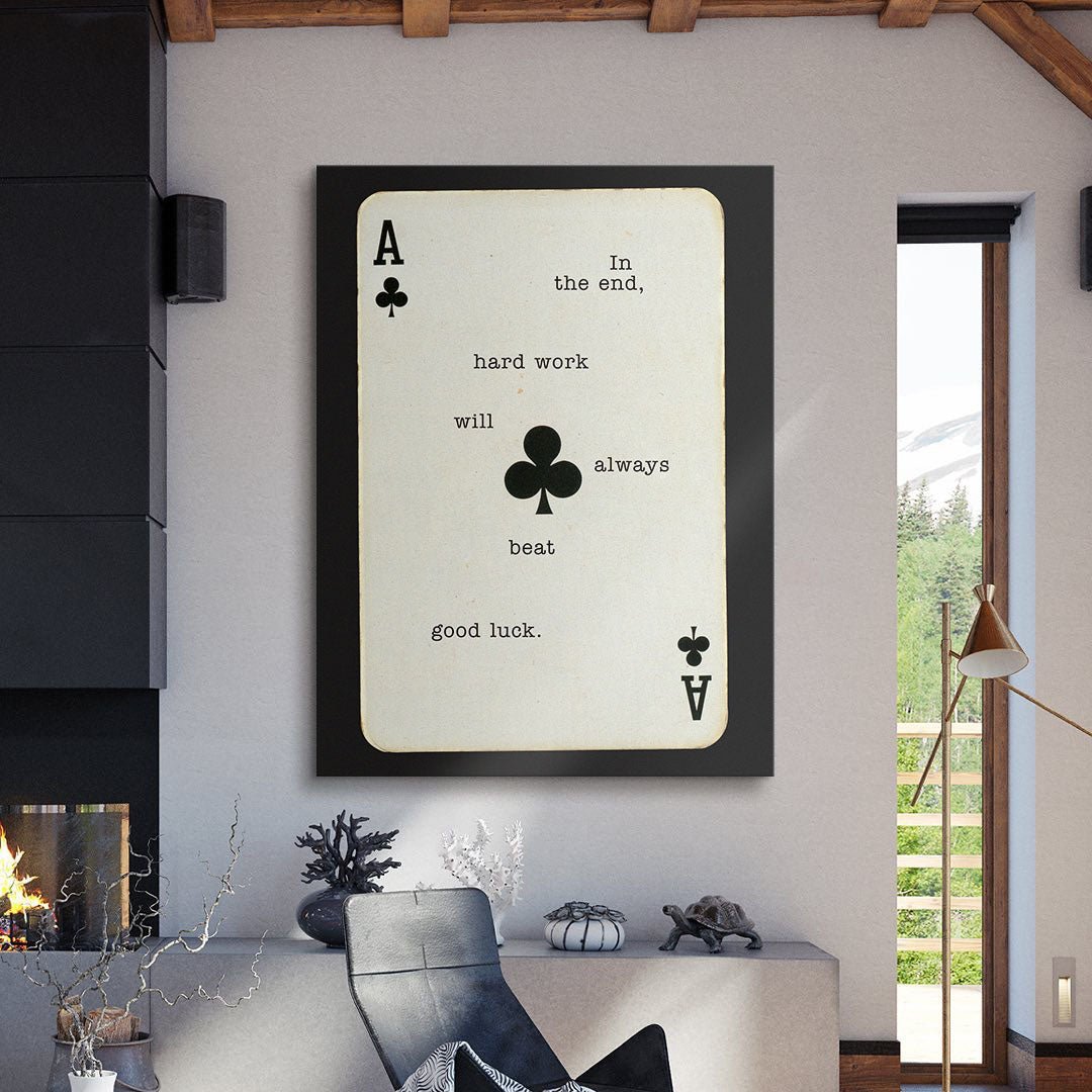 Hard Work Beats Good Luck canvas art