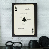 Hard Work Beats Good Luck canvas wall art