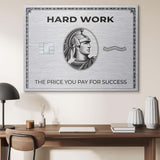 Hard Work Card canvas wall art