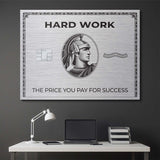Hard Work Card canvas wall art