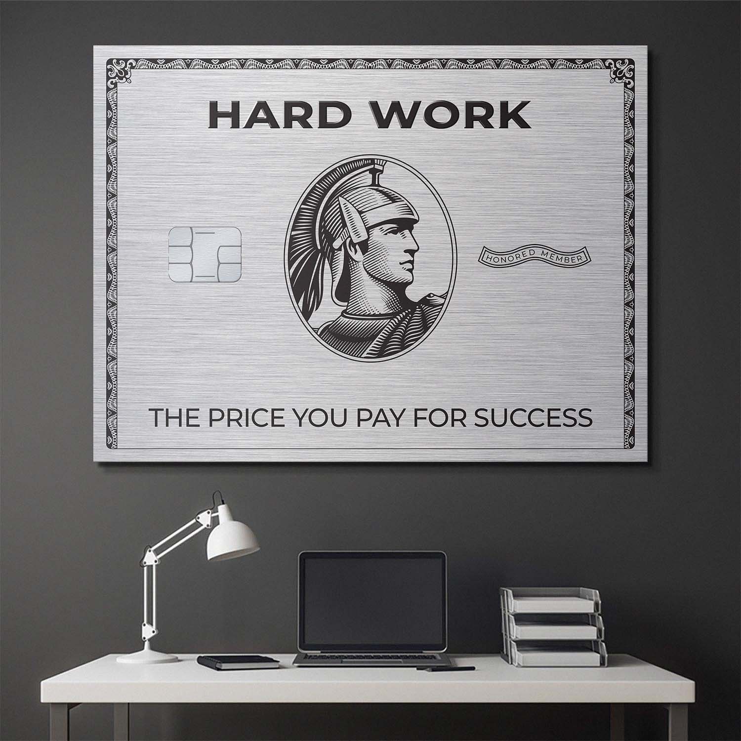 Hard Work Card canvas art