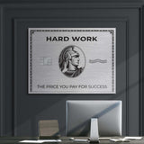Hard Work Card canvas wall art