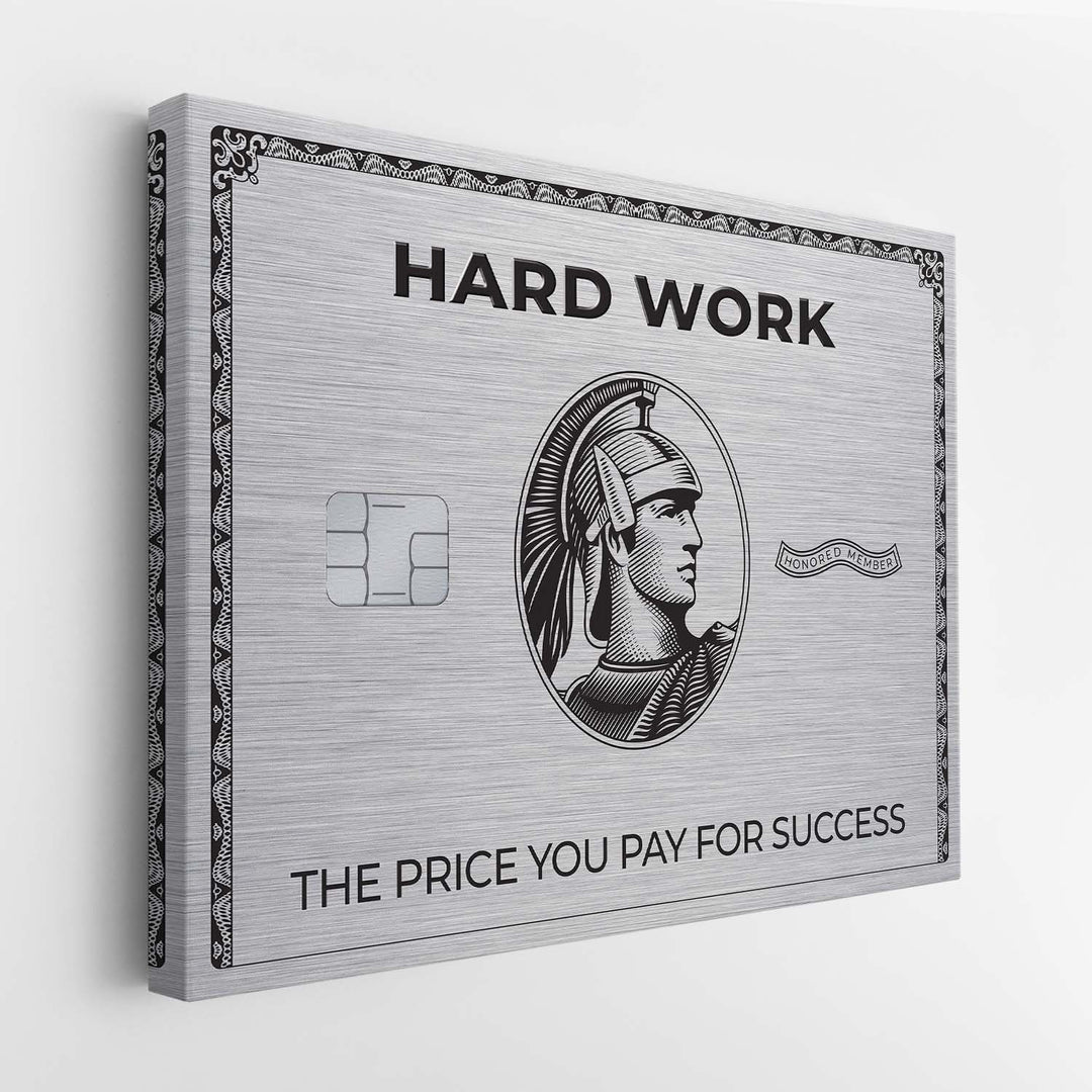 Hard Work Card canvas wall art