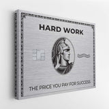 Hard Work Card canvas wall art