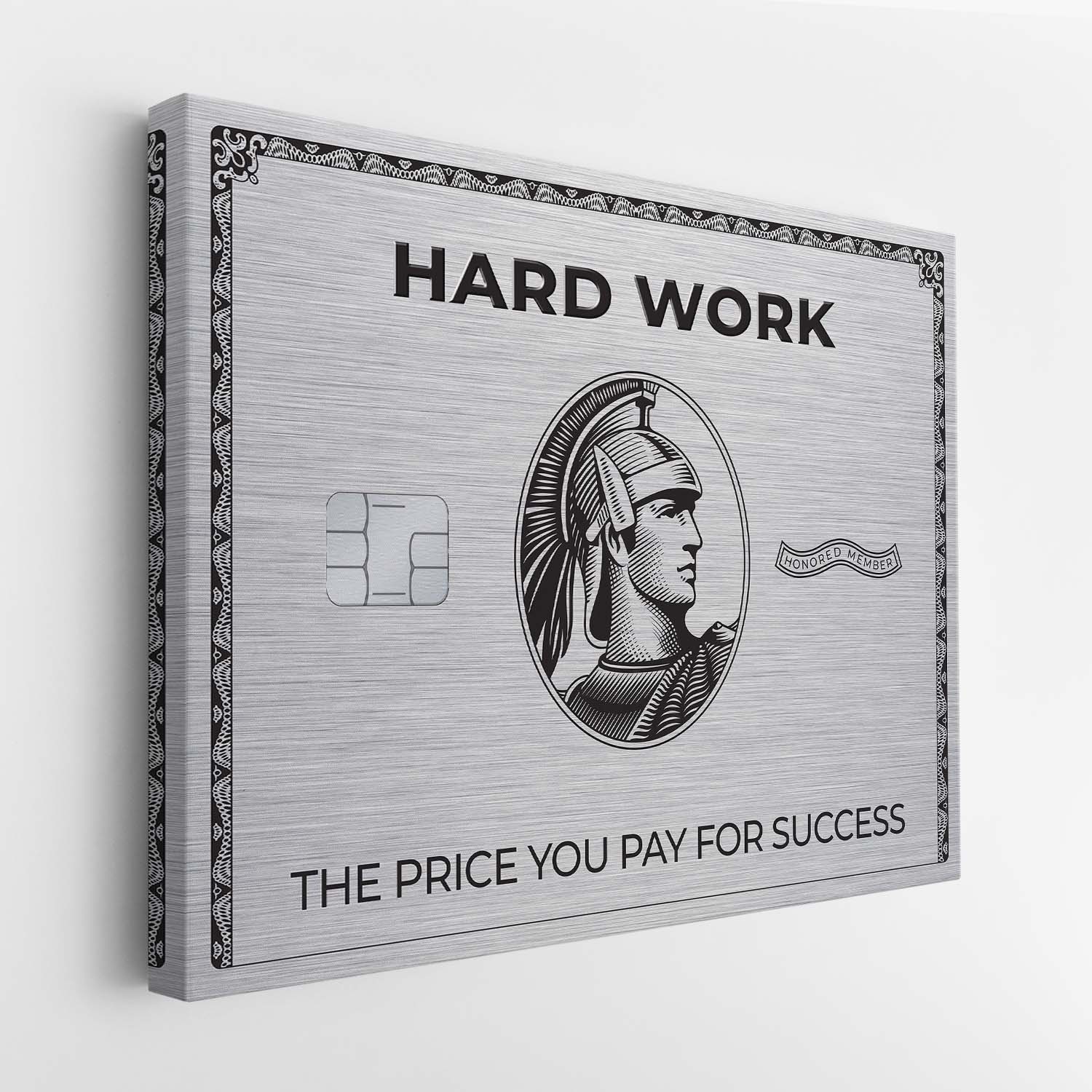 Hard Work Card canvas wall art