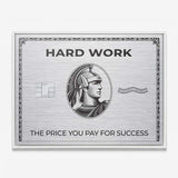 Hard Work Card canvas wall art