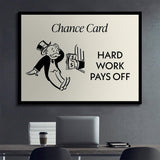 Hard Work Pays Off canvas wall art