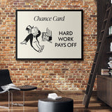 Hard Work Pays Off canvas wall art