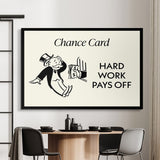 Hard Work Pays Off canvas wall art
