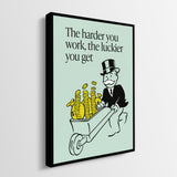 Harder You Work canvas wall art