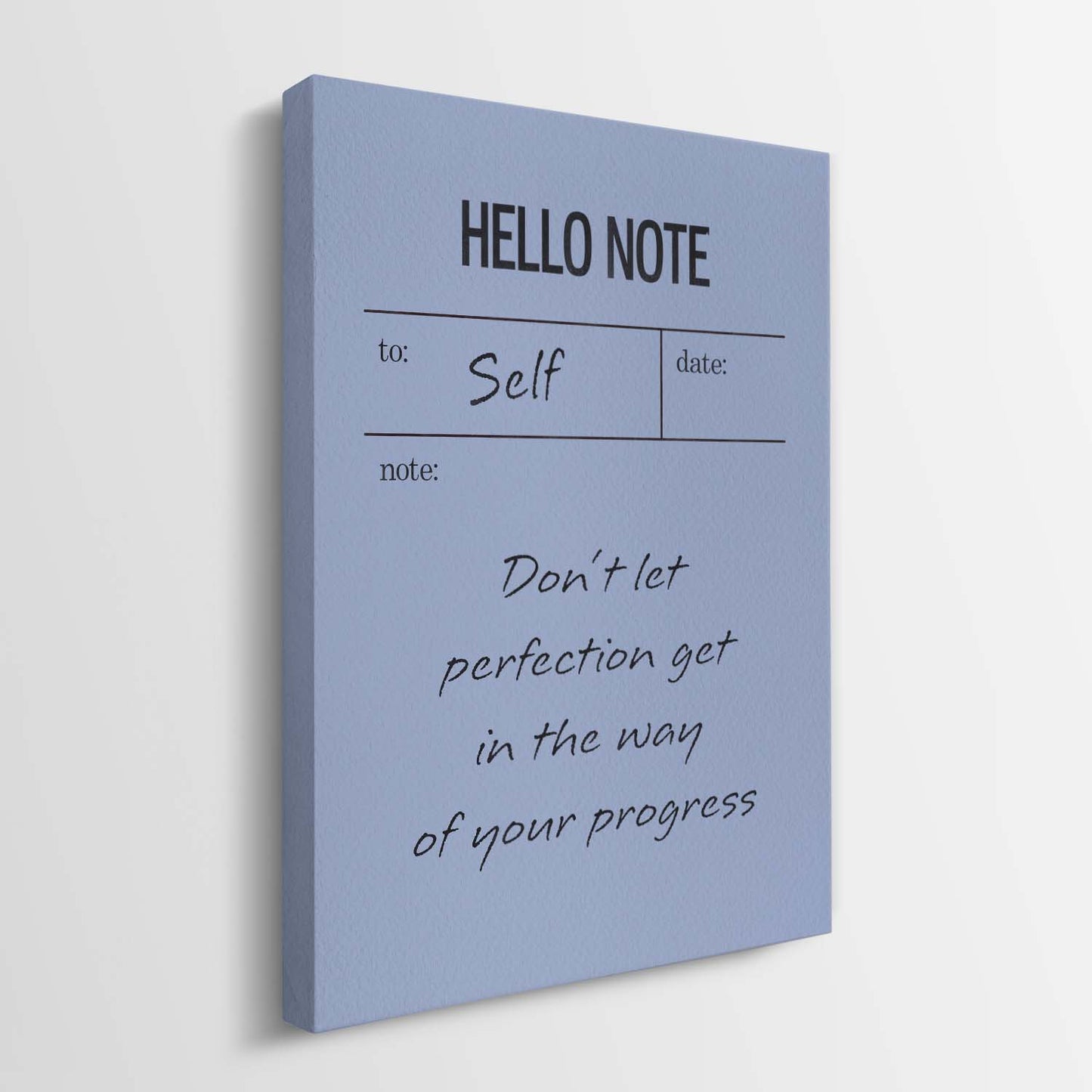 Hello Note (Blue) canvas art