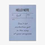 Hello Note (Blue) canvas wall art