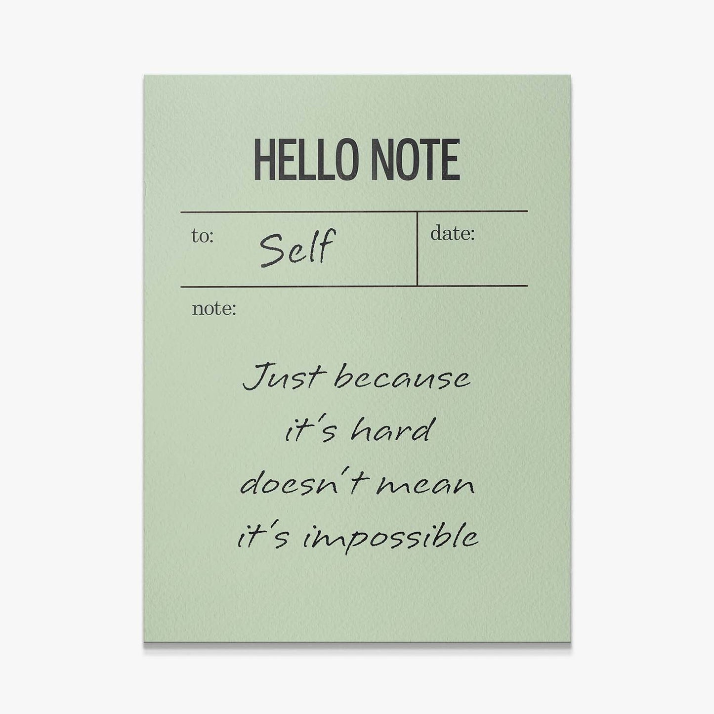 Hello Note (Green) canvas art