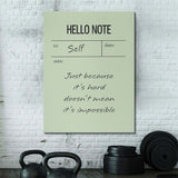 Hello Note (Green) canvas wall art