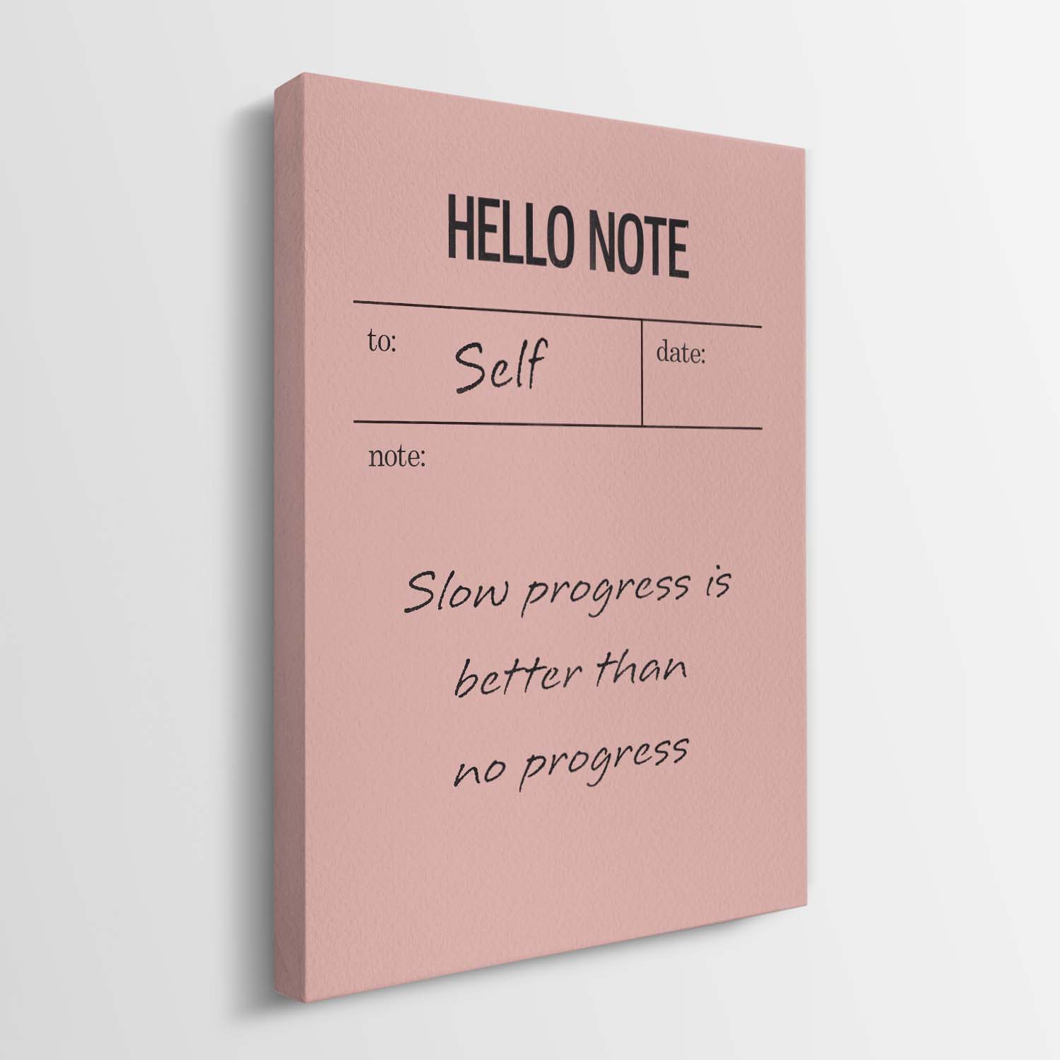 Hello Note (Pink) canvas art