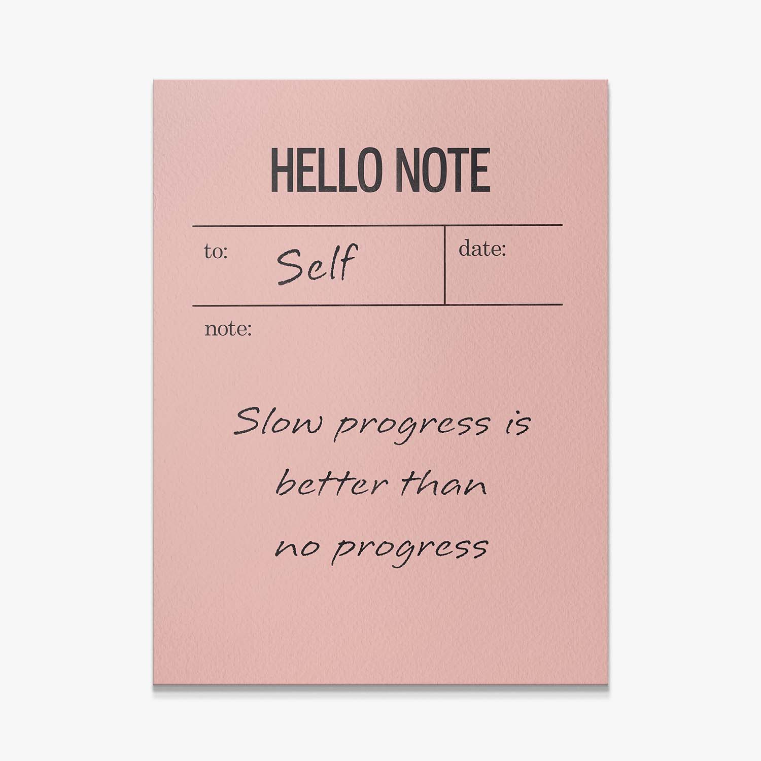 Hello Note (Pink) | Sticky Note Canvas Art | Seembols