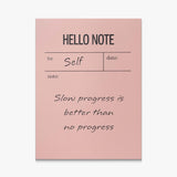 Hello Note (Pink) canvas wall art