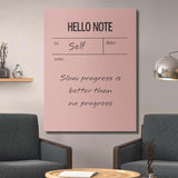 Hello Note (Pink) canvas wall art
