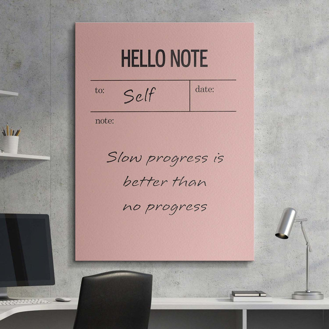 Hello Note (Pink) canvas art