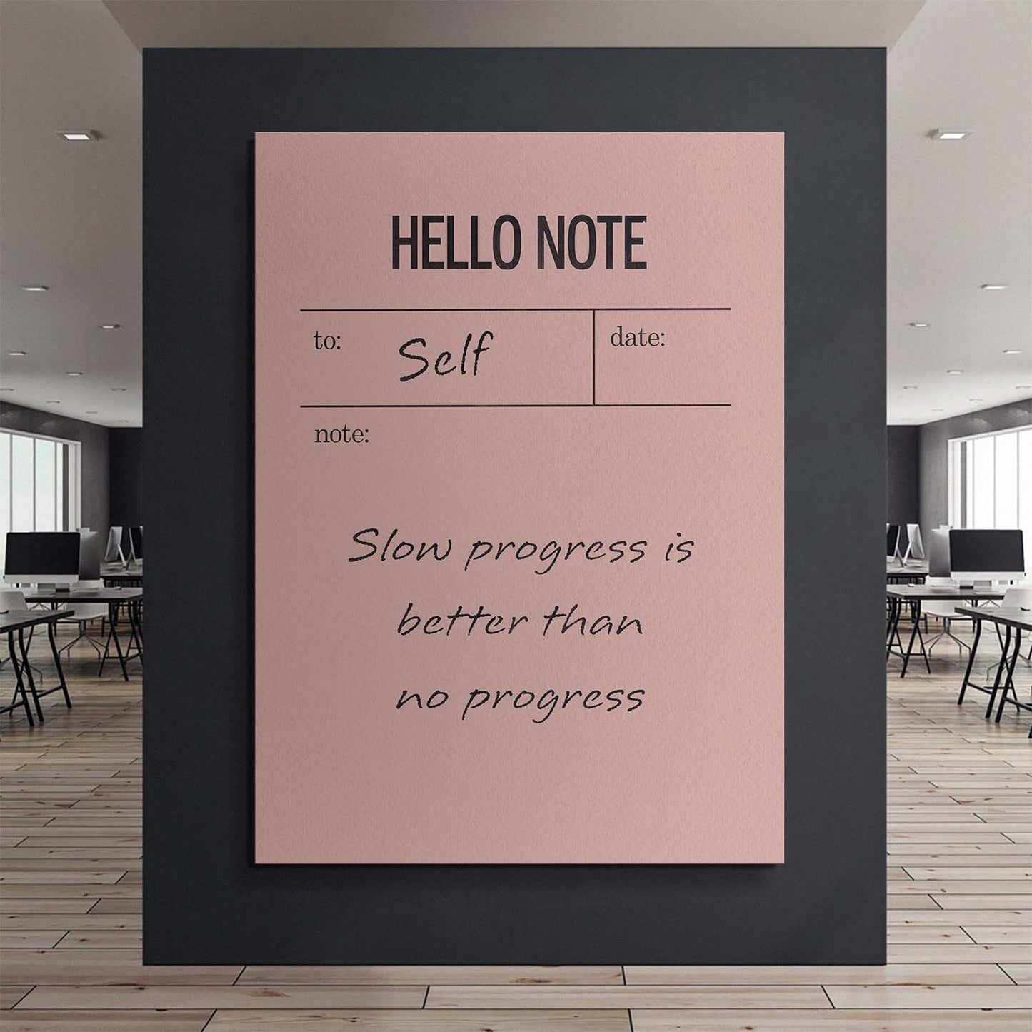 Hello Note (Pink) canvas art