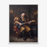 Henry Goes Electric canvas in a white floating frame