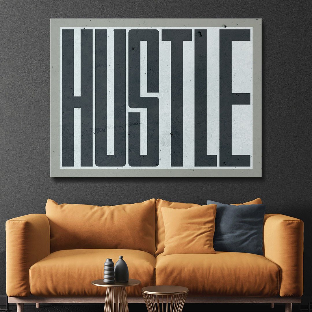 Hustle canvas art