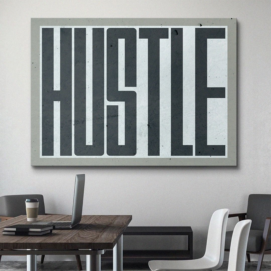 Hustle canvas art