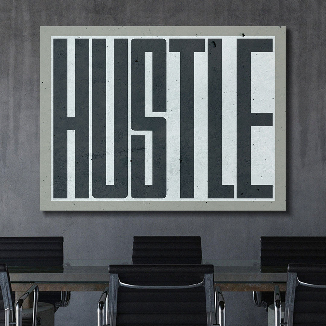 Hustle canvas art