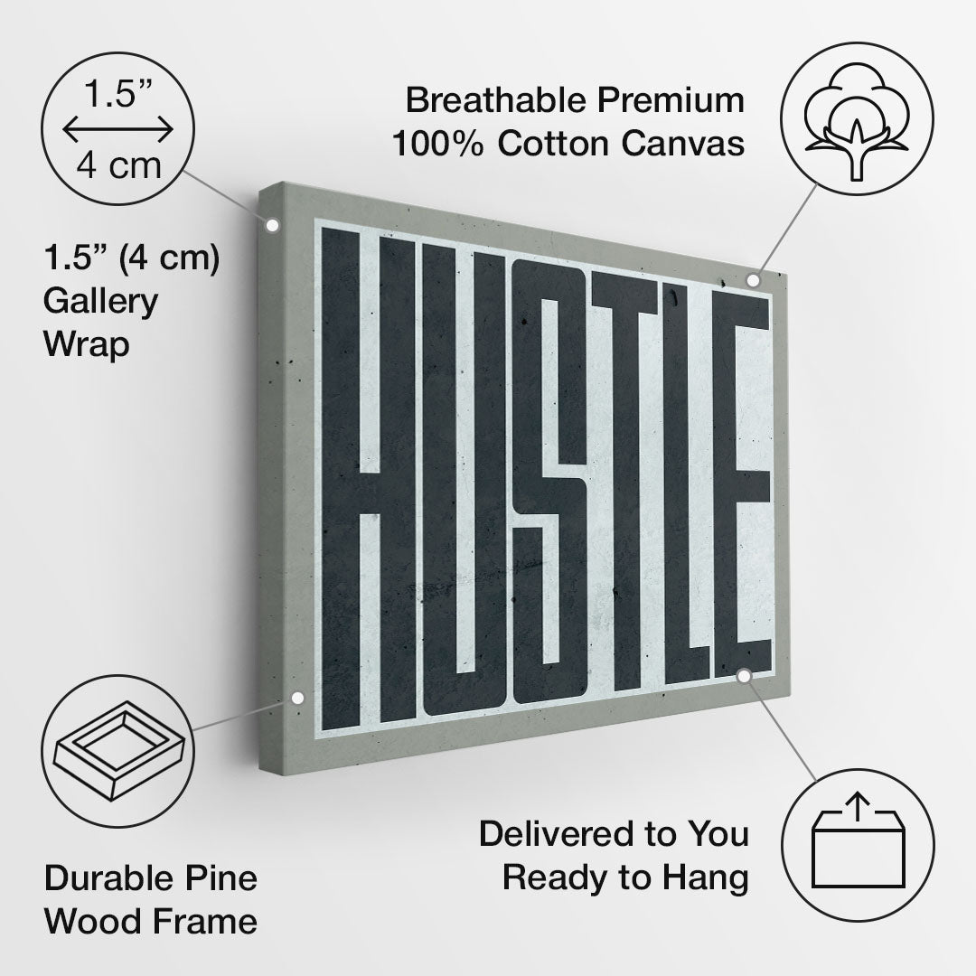 Hustle canvas art