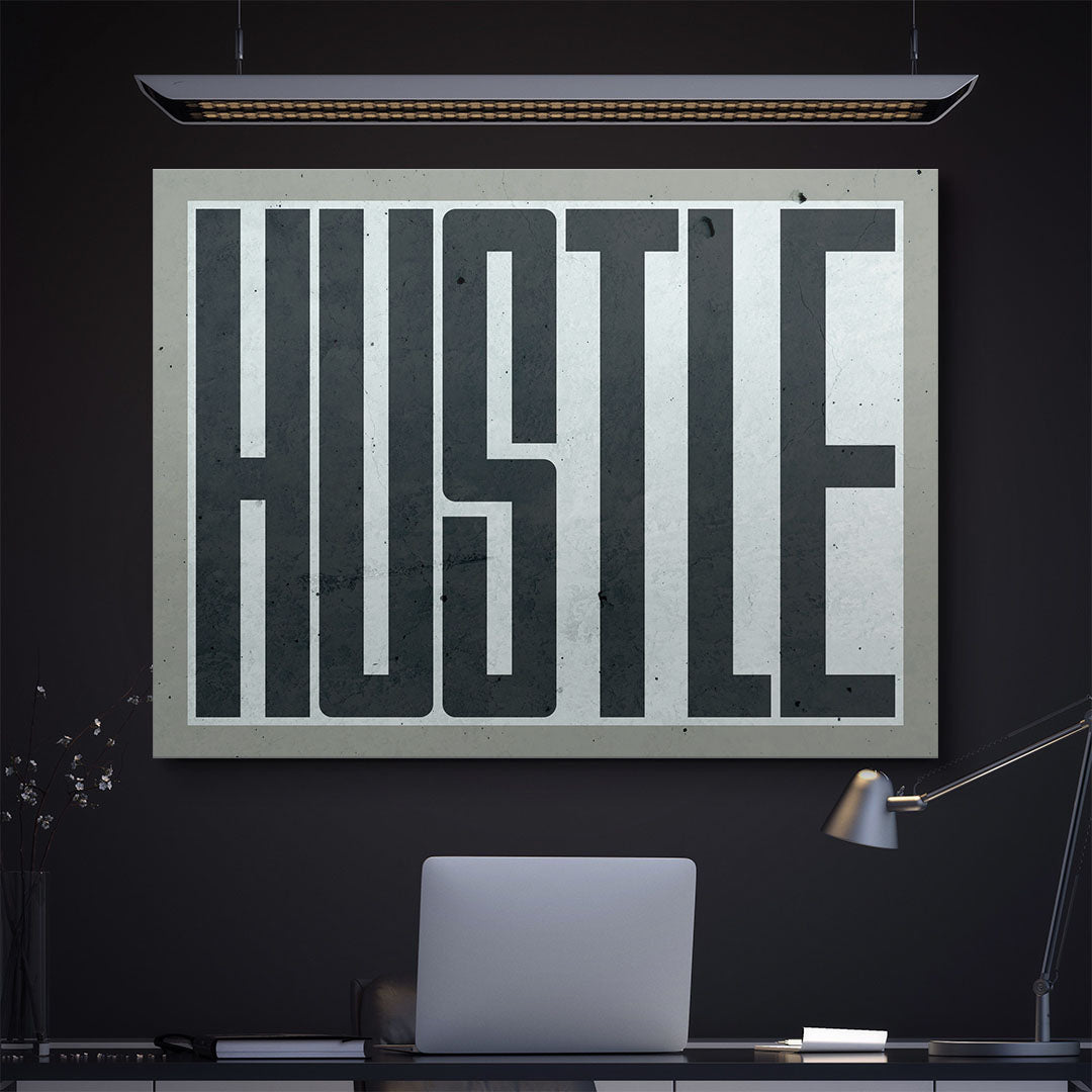 Hustle canvas art