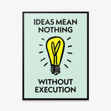 Ideas VS Execution canvas wall art