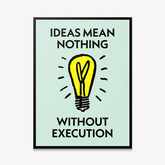 Ideas vs Execution canvas art