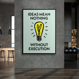 Ideas VS Execution canvas wall art