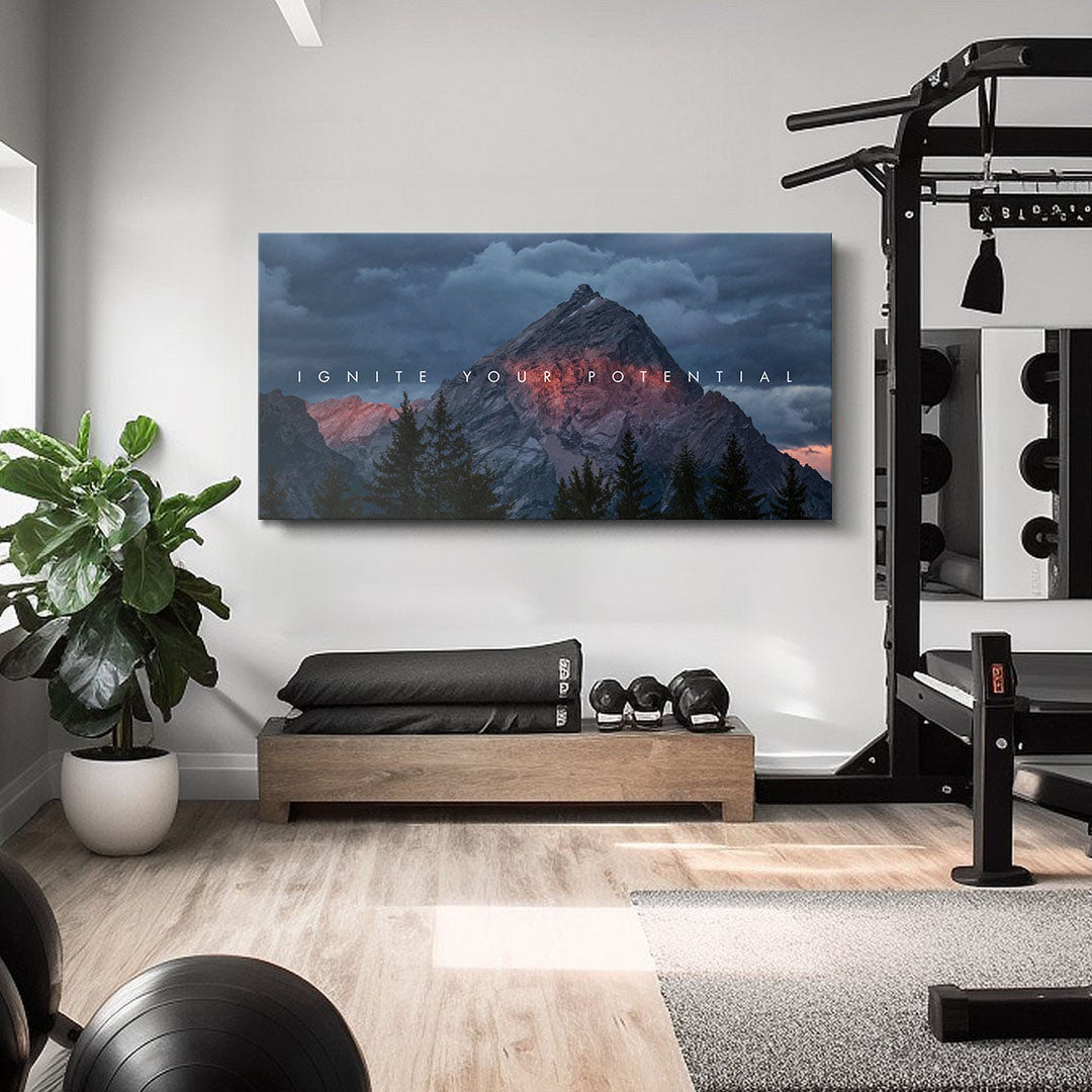 Ignite Your Potential motivational canvas wall art
