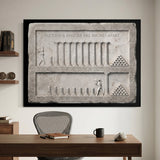 Success and Failure Are Inches Apart marble canvas in a modern home office