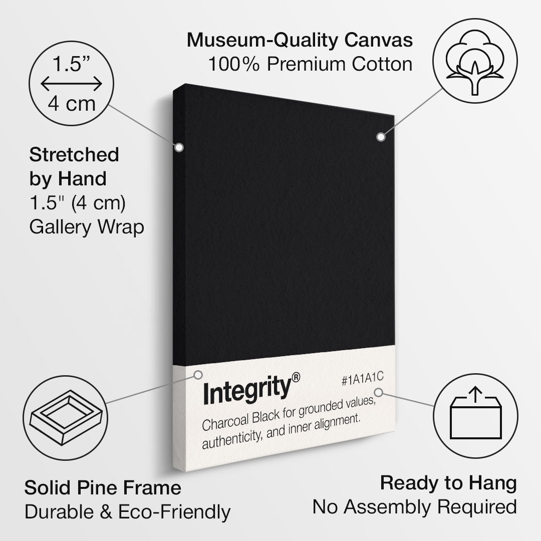 Integrity Palette motivational canvas wall art