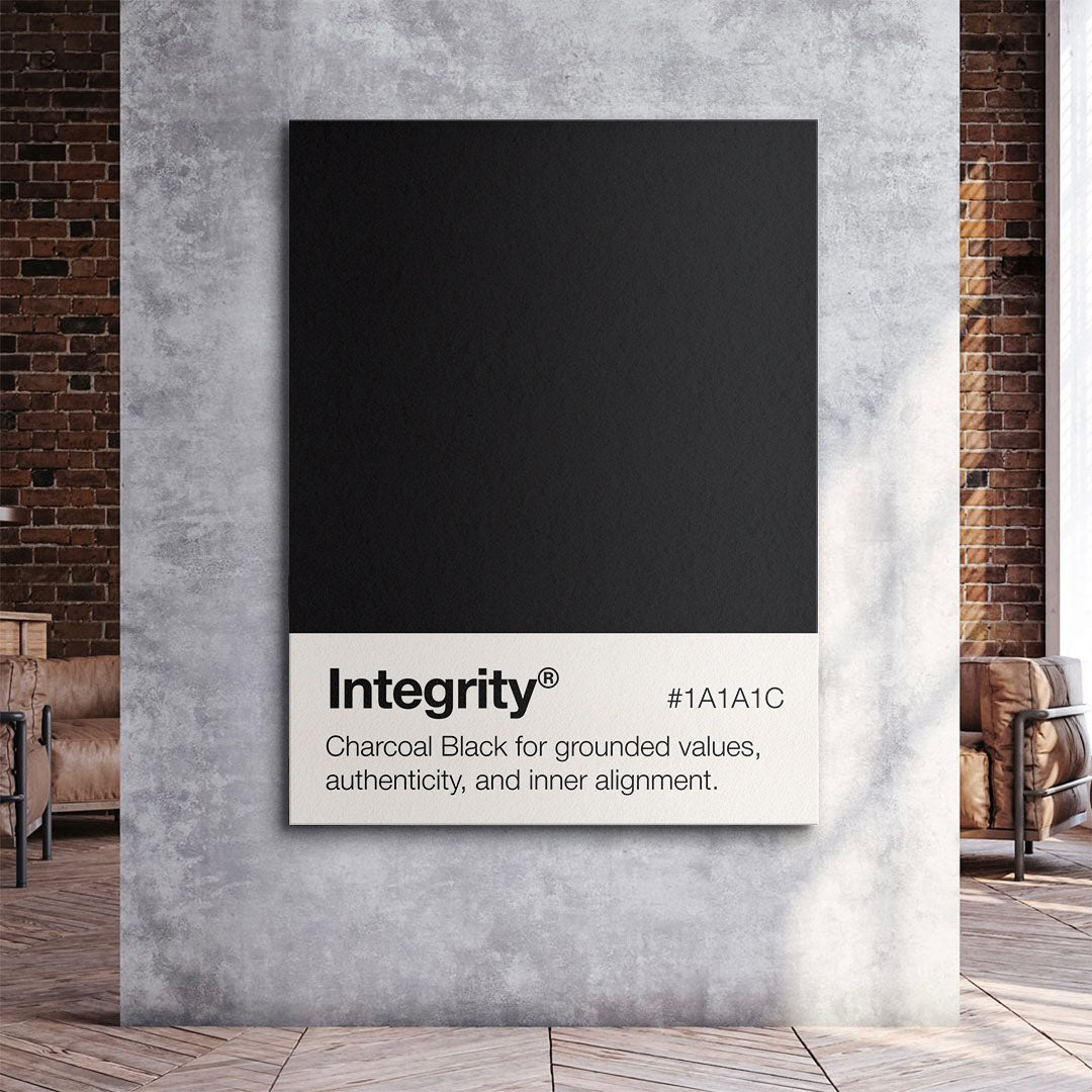 Integrity Palette motivational canvas wall art