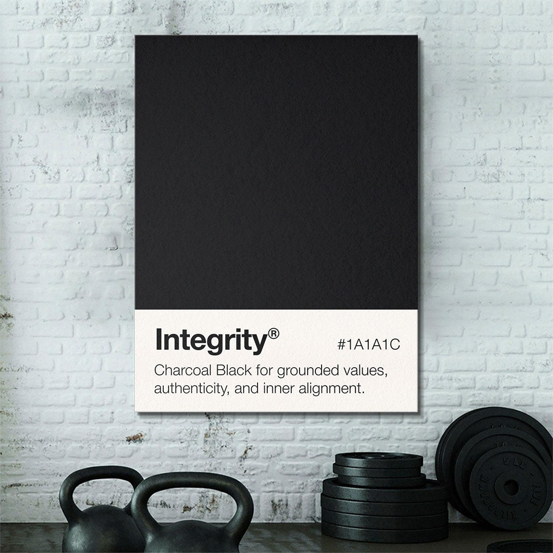 Integrity Palette motivational canvas wall art