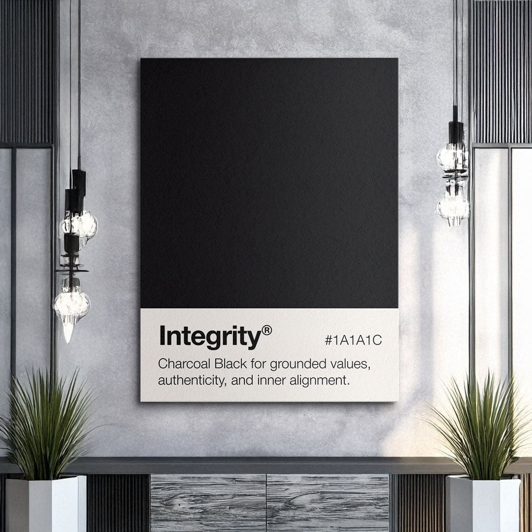 Integrity Palette motivational canvas wall art