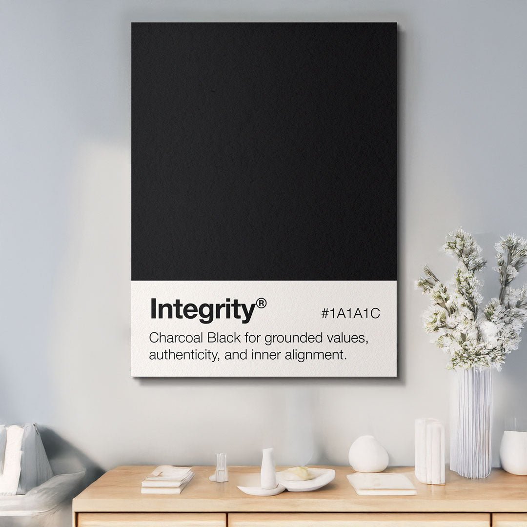 Integrity Palette motivational canvas wall art