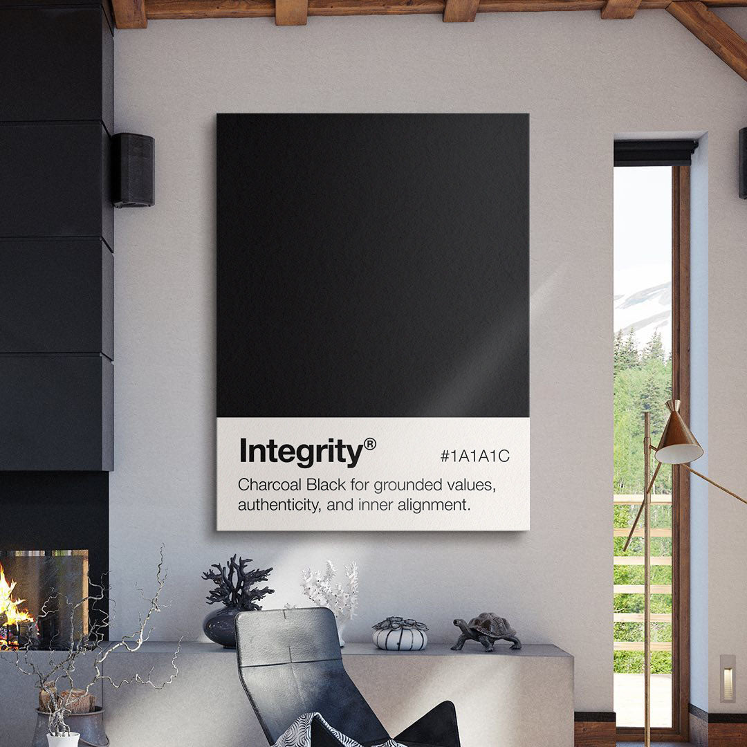 Integrity Palette motivational canvas wall art